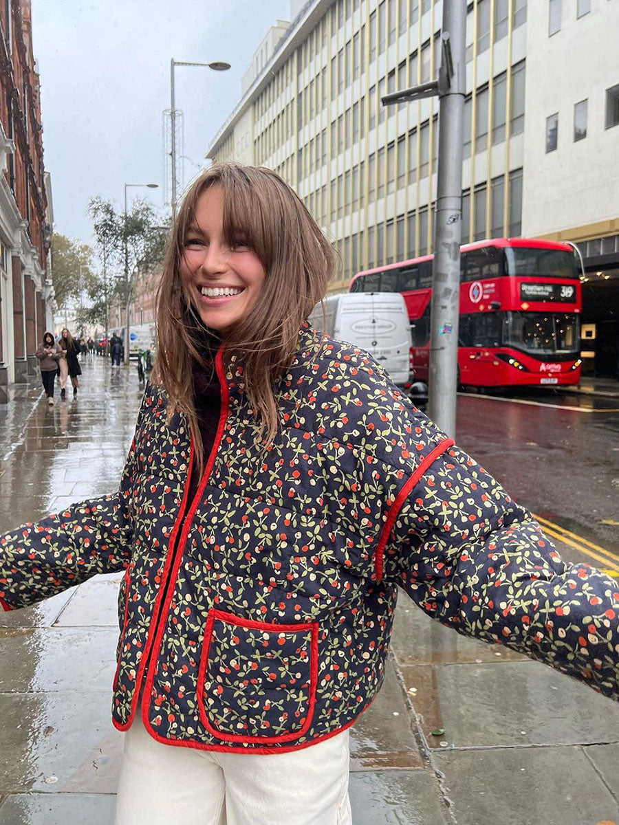Vintage Cozy Floral Coat