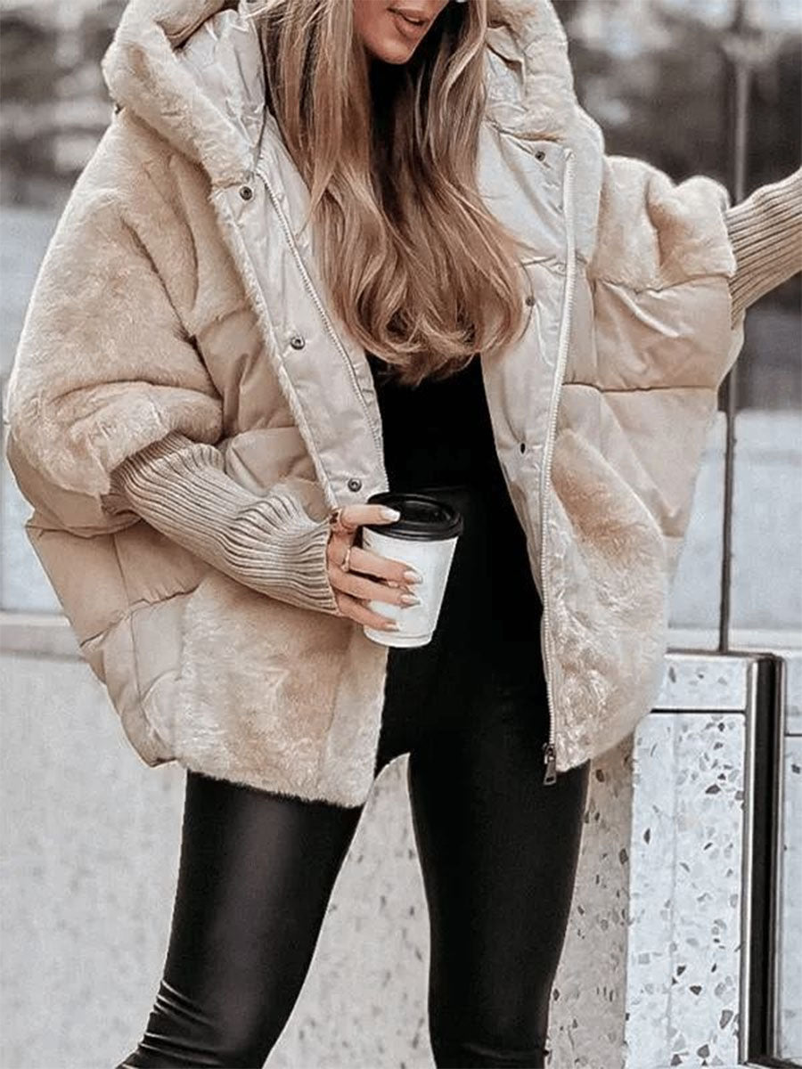 Refined Plush Down Puffer Coat