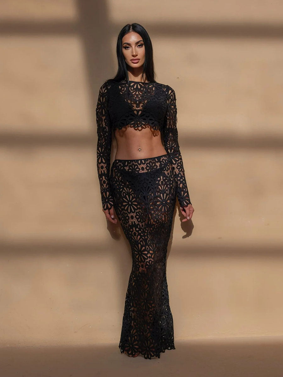 Petal Veil Luxe Lace Set