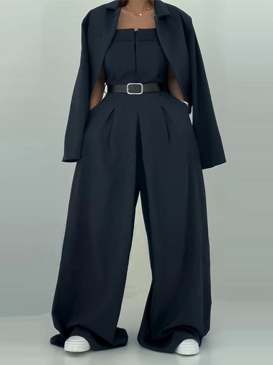 Tailored Pinstripe Two Piece Suit