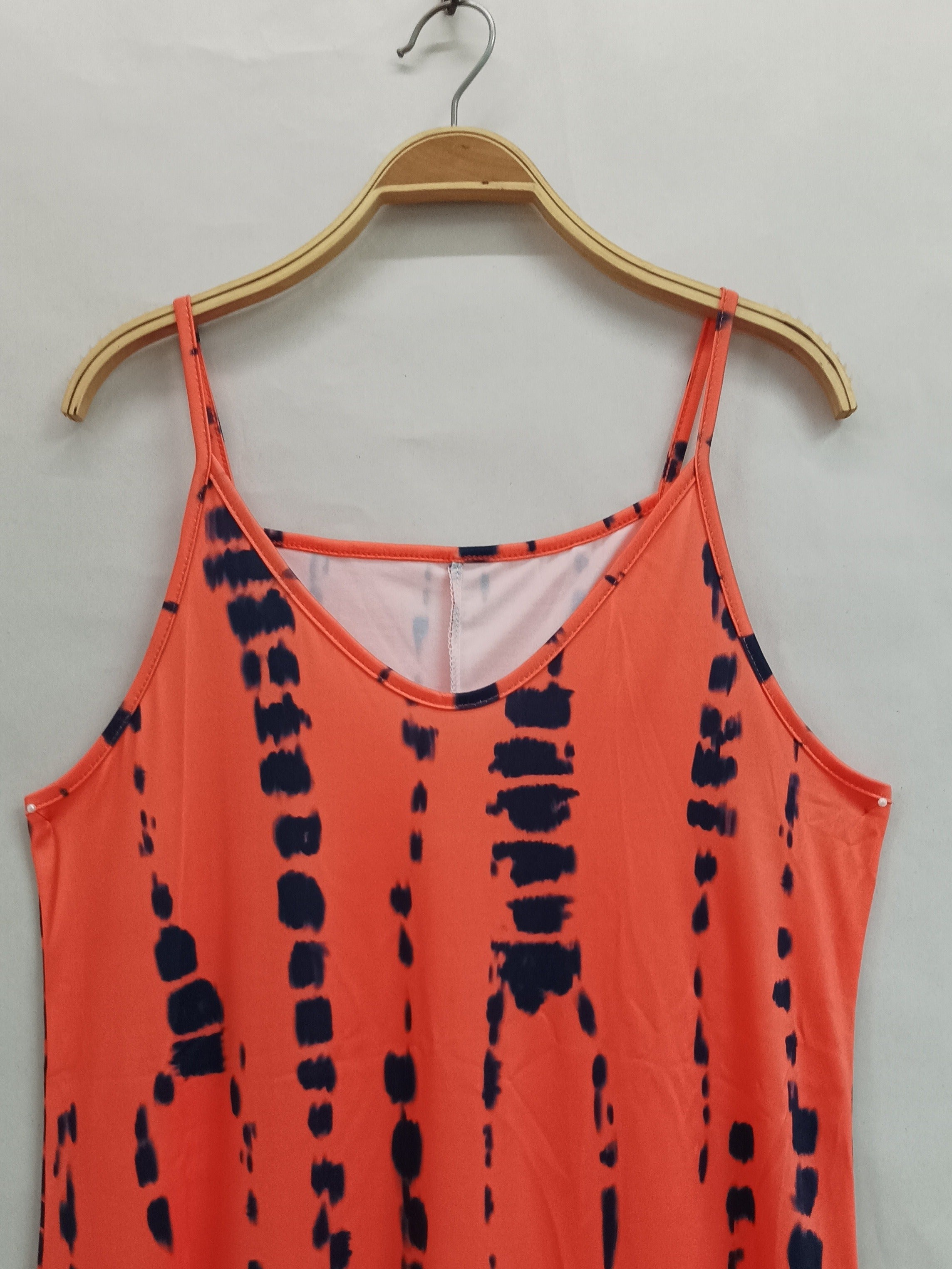 Vorioal Orange Print Dress