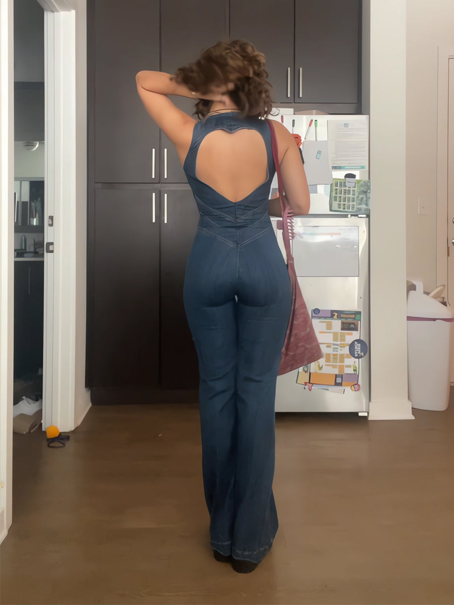 Backless Retro Jumpsuit