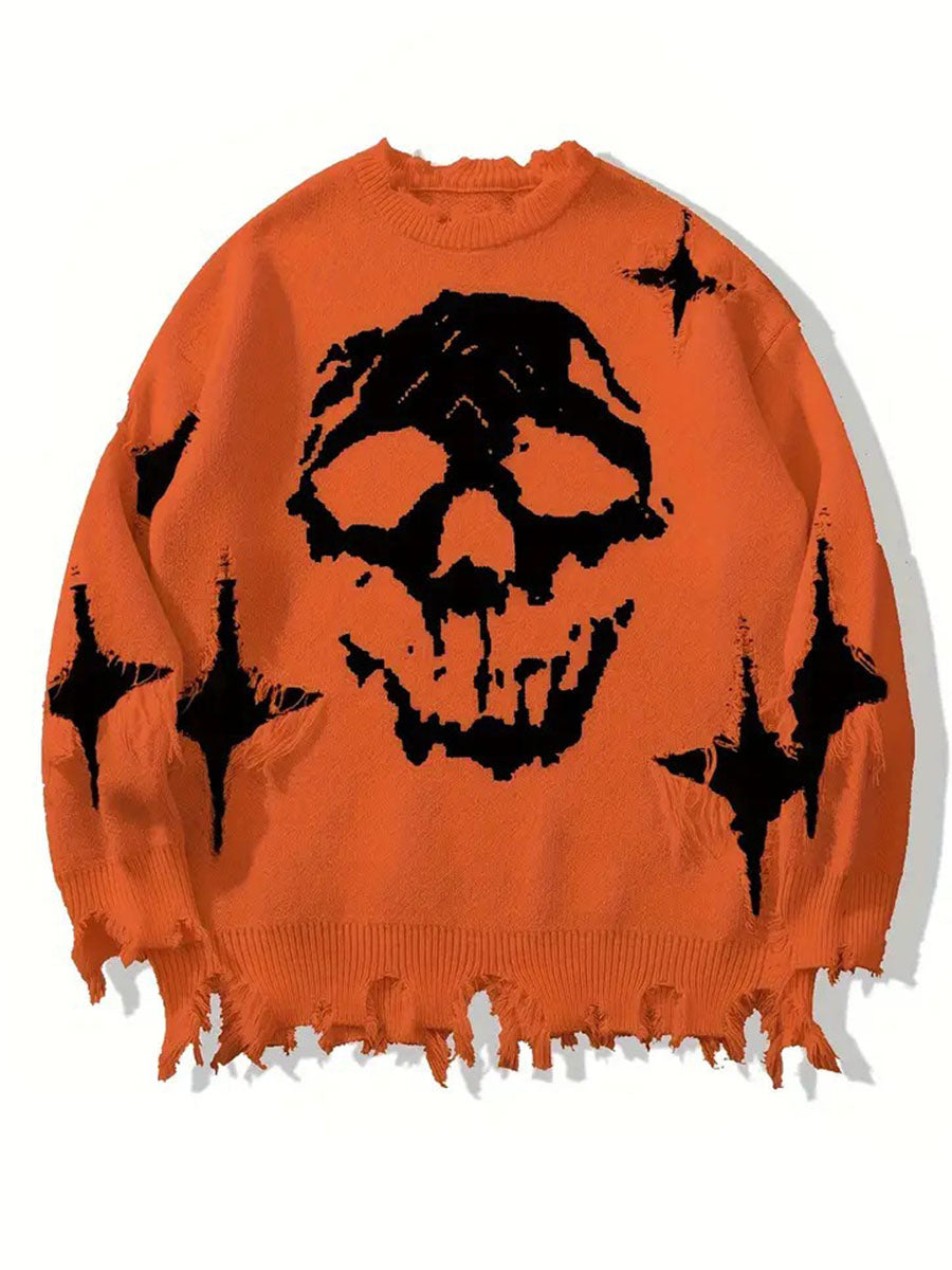 Unisex Halloween Ripped Sweater