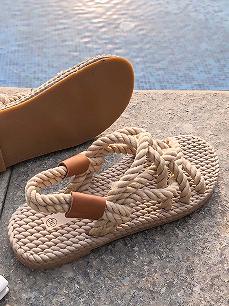 Sandales romaines en ficelle