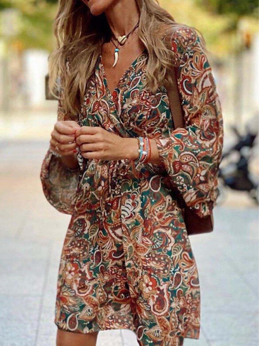 Vestido suelto estampado